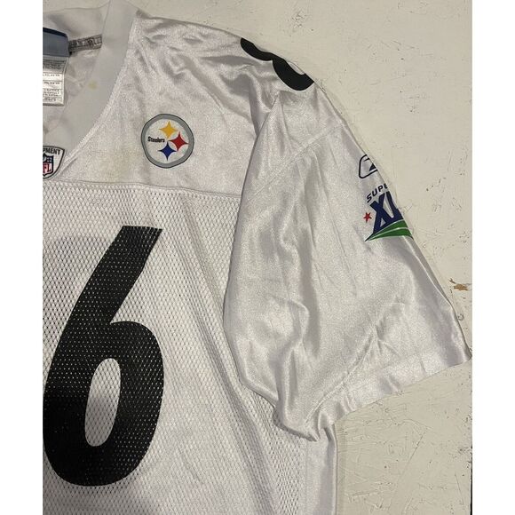 NFL Reebok Pittsburgh Steelers Ward 86 Jersey Size 2XL White Super Bowl XLIII - Picture 5 of 12
